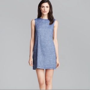 THEORY Adraya stretch linen chambray dress